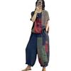 Cotton Linen Pants Sets Patchwork Vintage Shirt and Casual Harem Pants Oversized Korean Fashion Two Piece Sets Women Outfits