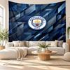 Manchester City Wall Tapestry, Soft Fabric Wall Hanging, Decorative Backdrop For Bedroom Home Wall Art