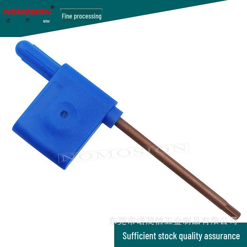 Hexagonal Blue Flag Wrench Set: T6, T8, T15 Hardened CNC Milling Cutter Holder with Blade & U Drill Screw