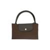 Longchamp Le Pliage Green Logo Design a Contrasto Nylon Borsa a Totes a Forma di Raviolo Media Borse a Totes da Donna Marrone Moka 1623919002