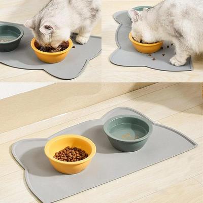 Fournitures pour animaux de compagnie Tapis en silicone pour animaux de compagnie Tapis d'alimentation pour animaux de compagnie Imperméable Gamelle pour chien et chat Tapis alimentaire Plateau distributeur pour chiot Tapis à eau Napperon