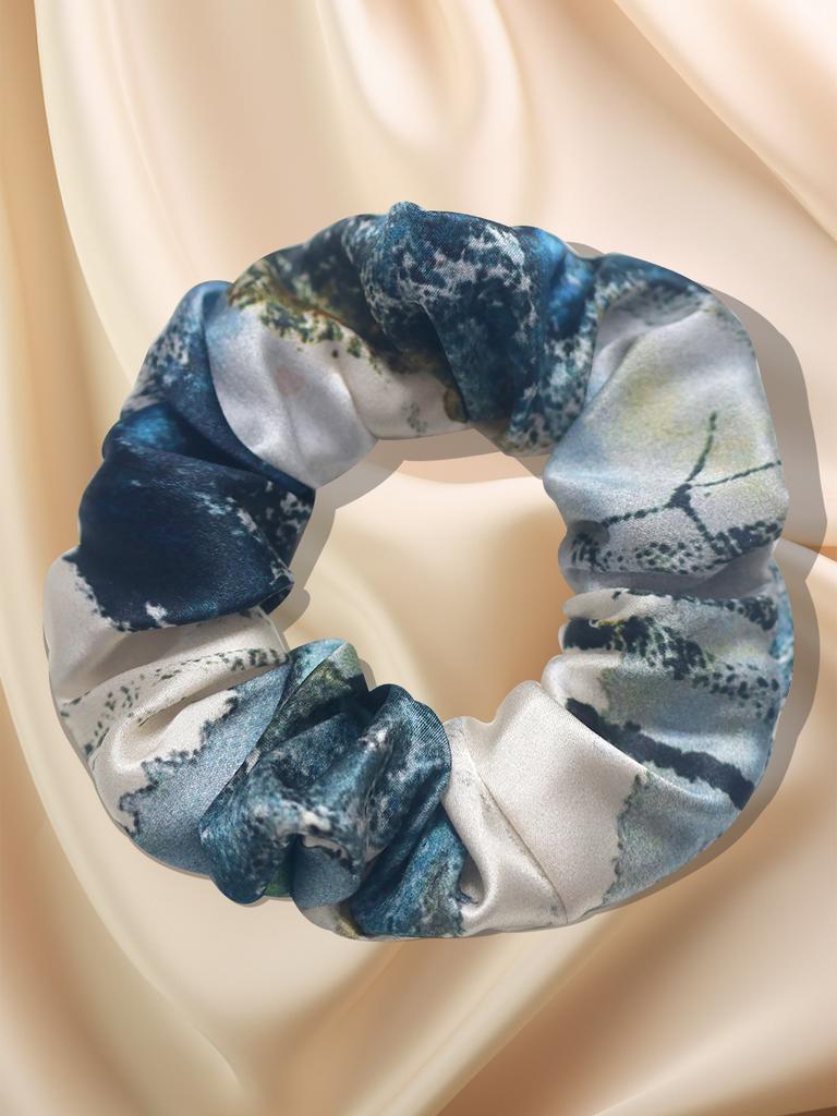 19 Momme Čistý Hedvábí Scrunchie Gumička do Vlasů Ručně Vyráběná Hedvábná Gumička do Vlasů z Morušového Hedvábí pro Ženy (4cm 6cm)