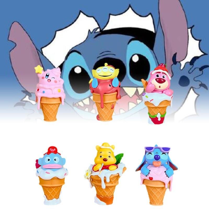 Adorable Disney Winnie The Pooh Strawberry Ice Cream Cosplay Doll Set 9.5cm Pvc