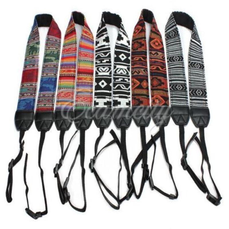 New Colorful Vintage Hippie Style Camera Neck Shoulder Strap Belt Durable Cotton for Canon Nikon Sony SLR DSLR