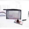Mesh Cosmetic Makeup Bags Portable Nylon Zipper Pouch Black Cosmetic Pouch Bag Travel Toiletry Bag for Women Men Girls