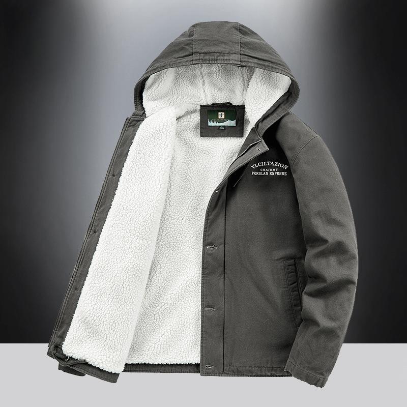Winter Men's Cotton-padded Jacket, Piled and Thickened Casual Jacket, Fashionable Versatile Men's Thermal Cotton-padded Jacket, Winter Top
