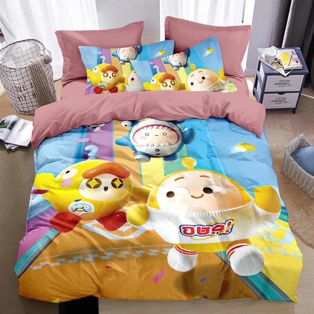 3D Eggy Party Bedding Sets Comforter Quilt Bed Cover Duvet Cover Pillow Case 2-3 Pieces Sets Kids Adult Size Bedroom Decoration