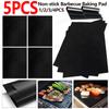 1-5PCS Non-stick BBQ Grill Mat 40x33cm Baking Mat BBQ Tools Cooking Grilling Sheet Heat Resistance Easily Cleaned Kitchen Tools