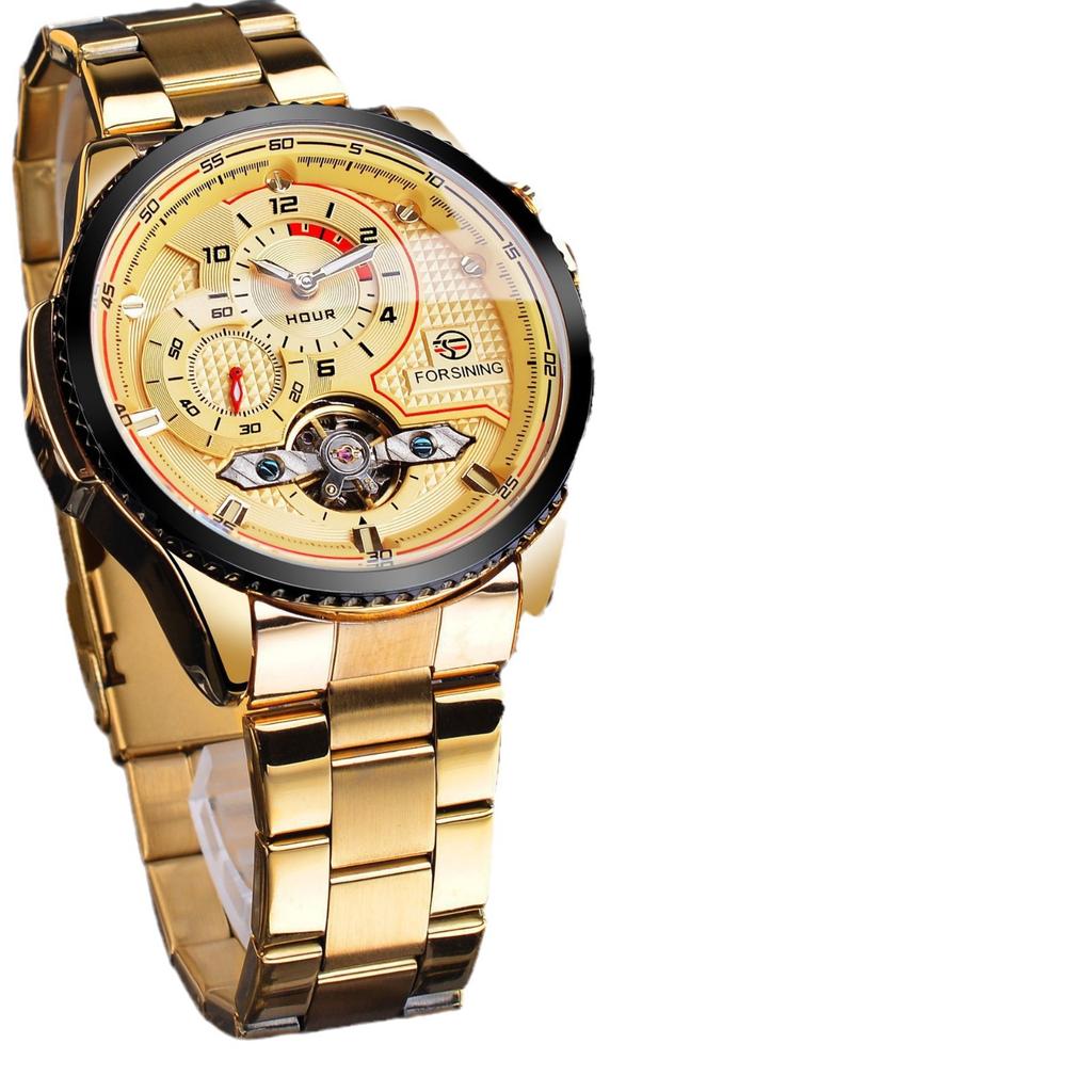 Mechanische Uhr Multifunktionale Herren Modische und lässige Schwungrad Vollautomatische Mechanische Uhr