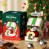 HUIQIBAO MOC Christmas Model Elk Deer Santa Claus Building Block City Snow House Xmas Tree Bricks Set Toy for Children Kids Gift
