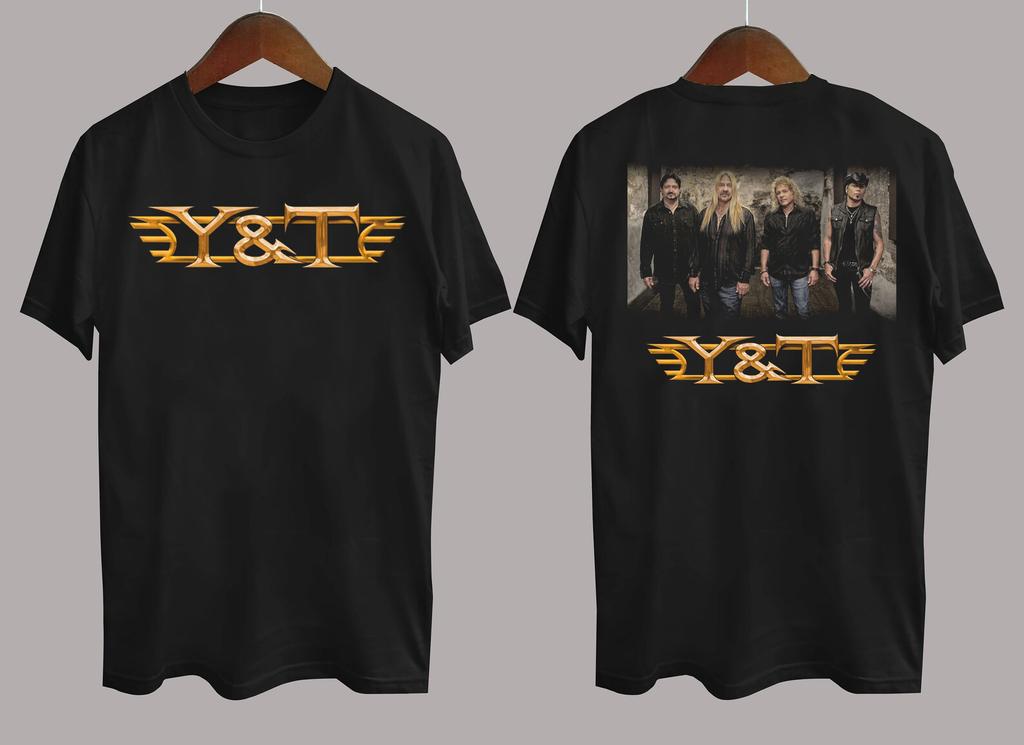 Rare! Y&T Band Cotton Black Full Size Men Women 2 Sided T Shirt BL452