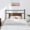 VidaXL Headboard Brown Oak 90 Cm Engineered Wood and Steel, Headboard Panel, Headboard for Single Bed,, Headboard 4106869