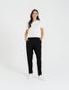 Women' Viscose Cigarette Pants with Tapered Legs Elegant Moraj Black