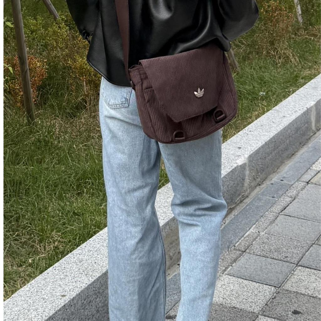 adidas Korea Messenger Corduroy Crossbody Bag IQ3519 - Stylish and Versatile Everyday Bag