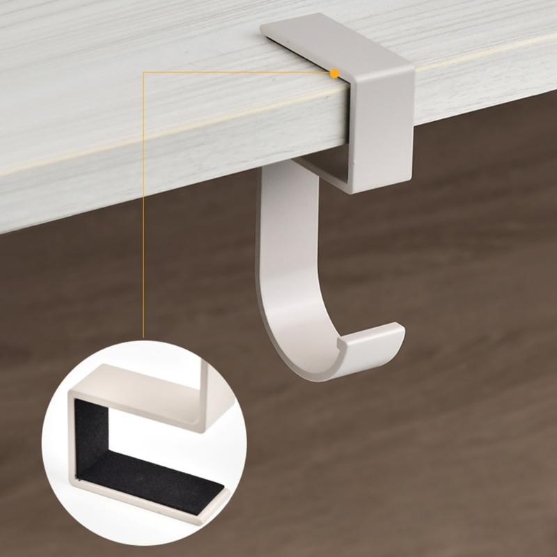 5 Shape Sturdy Hook for Student Bags Long Time Use Metal Wall Attachment Basic Assembly Black White Double Tone