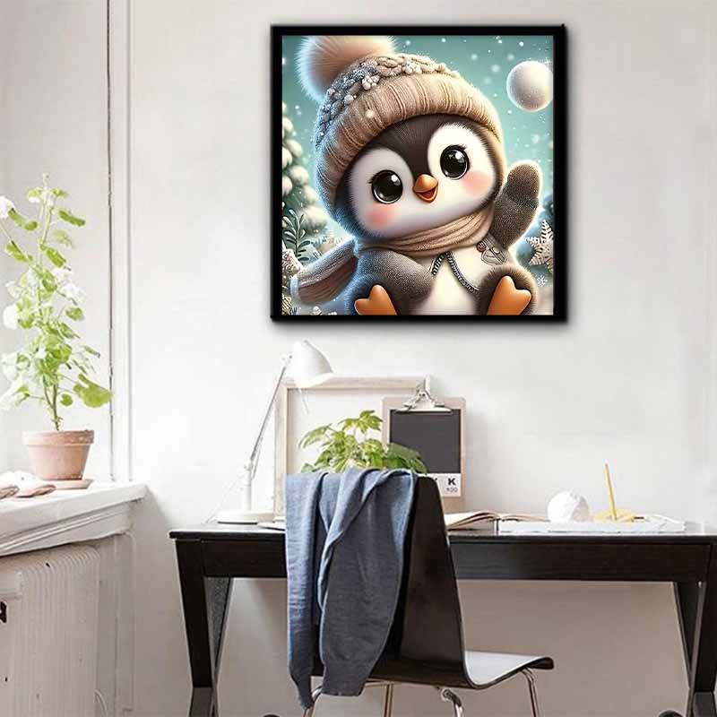 New Arrival 5D DIY Full Circle Diamond Painting "Cartoon Penguin" Embroidery Cross Stitch Home Decor Gift