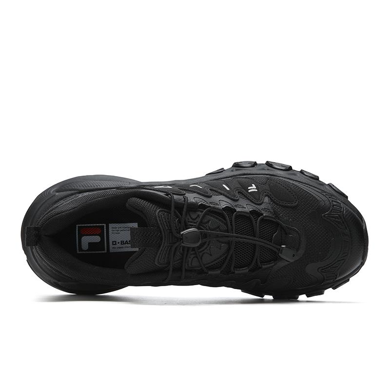 FILA TRUFFLE Cushioning Abrasion Resistant Lightweight Height Increasing Low top Chunky Sneakers Men's Black F12M611104FBK