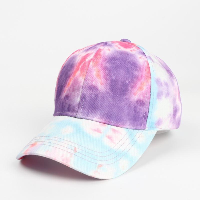 New Fashion Women Tie Dye Cap Multicolor Irregular Print Baseball Cap Female Outdoor Streetwear Summer Baseball Hats