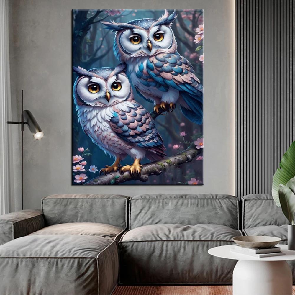 Cute White Owl Picture Full Drills 5D Diamond Painting Mosaic Embroidery Diy Cross Stitch For Home Decorations J3644