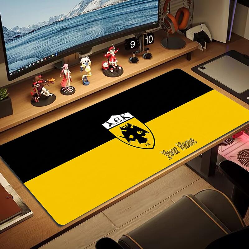 Aek F Custom Name Large Size Mouse Pad Large Gaming Table Cushion Non-slip Laptop Tablet Big Mousepad XXL Mat Mini PC Playmat With Lock Edge