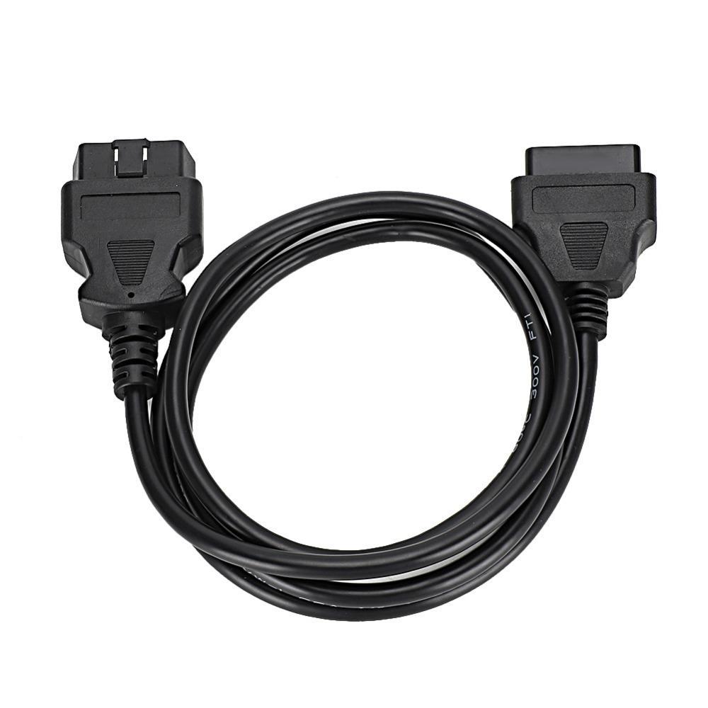 5ft/1.5m OBD2 Extension Cable 16 Pin OBD2 Scan Tool Cable OBD Port External Extension Upgrade чёрный