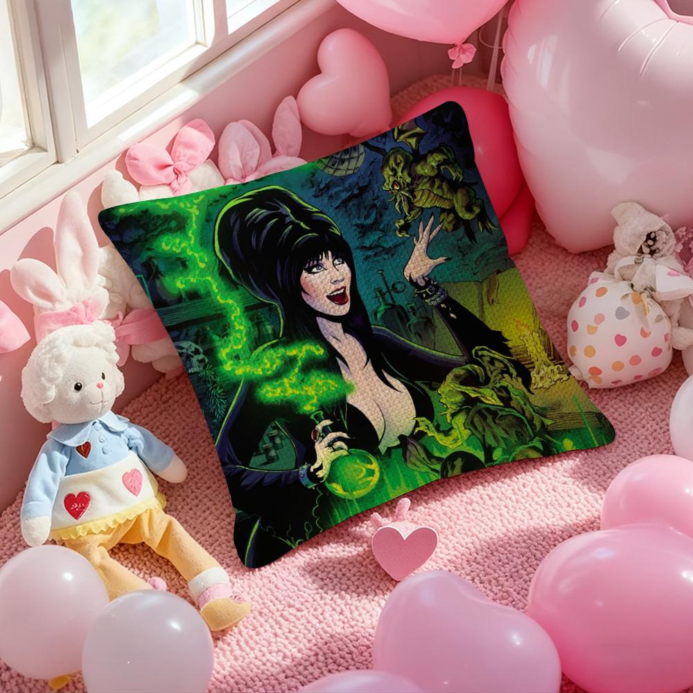 EElviraS Mistress Dark Pillow Case Antidustmite Pillowcase Invisible Zipper Silky Short Plush Sofa Cushion Cover