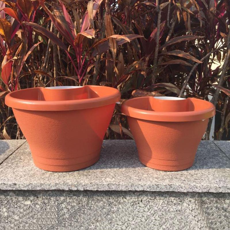 

Цветочный горшок Изысканный настенный пластиковый настенный подвесной горшок для цветочного горшка для сада на открытом воздухе, балкона, ведро для цветов, домашний декор