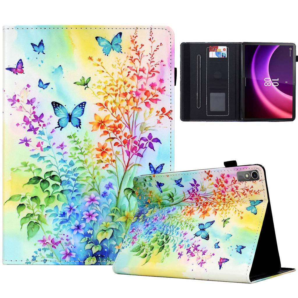 For Lenovo Tab P11 Gen 2 TB-350/Xiaoxin Pad Plus (2023) Case Pattern Printing Card Holder Leather Tablet Stand Cover