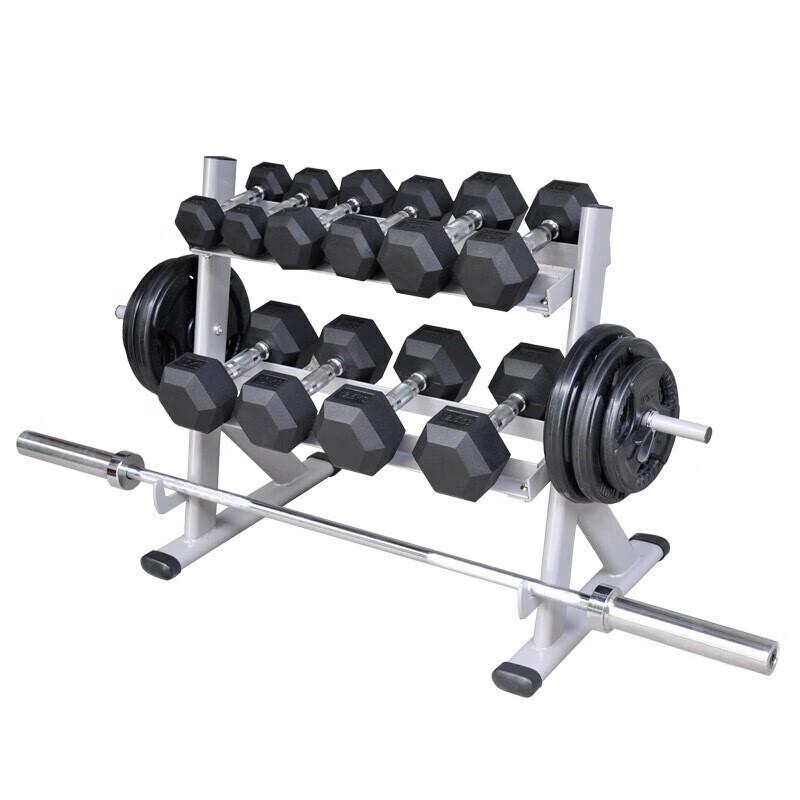 Zushuo Double-Layer Dumbbell & Barbell Storage Rack