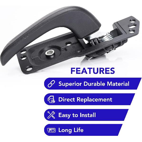 Interior Door Handle Kit Front Left Drivers Side Compatible With 2007-2014 Chevy Silverado Tahoe Avalanche Suburban GMC Sierra Yukon Cadillac