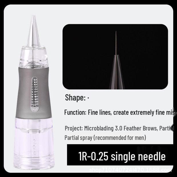 Силиконовая безболезненная игла для машинки для перманентного макияжа - Одноразовая U-образная игла для контура бровей.