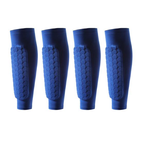 2 Pairs Soccer Shin Guards for Kids Youth Adult Calf Compression Sleeve with Honeycomb Pads Protective Gear for Football Baseball Boxing