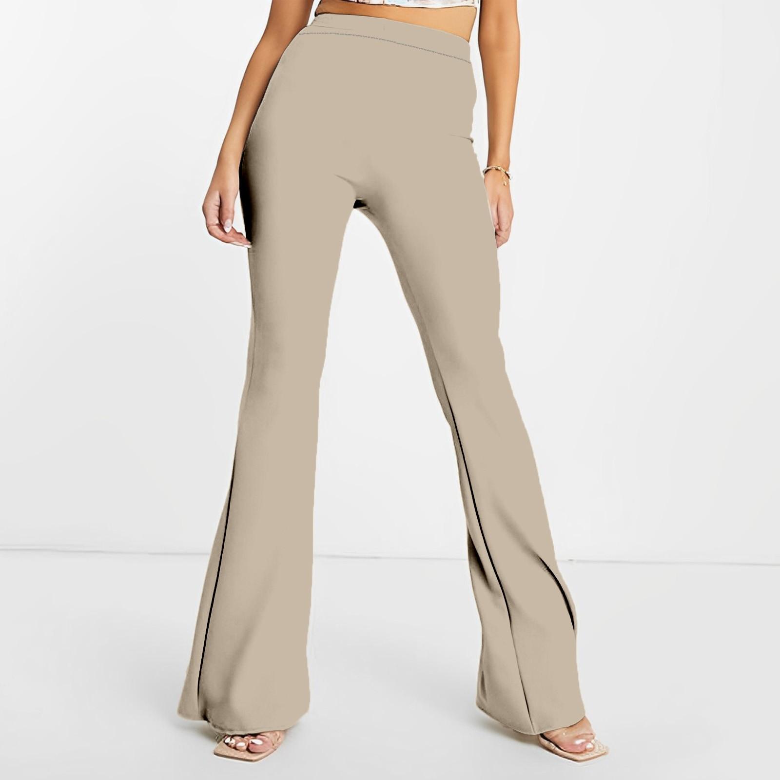 

Женские модные повседневные повседневные брюки больших размеров с эластичной резинкой и высокой талией XL хаки