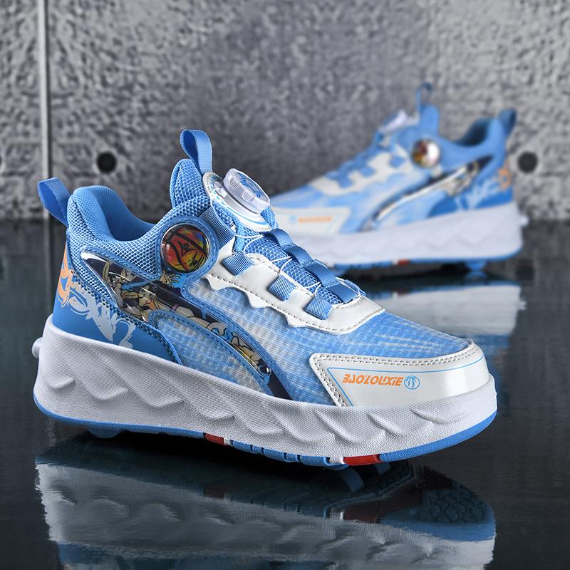Classmate Boys' New Spring Girls' Sports Invisible Four-Wheel Retractable Roller Skating Children'S Runaway Shoes