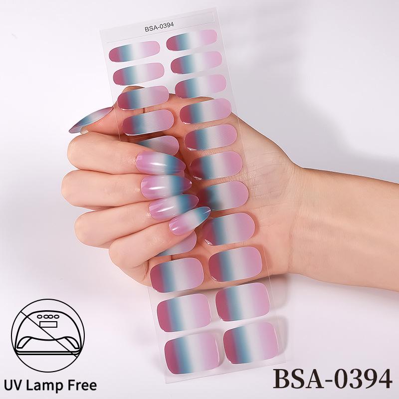 Adesivi per Unghie in Gel Impermeabili Francesi - Carini Cartoni Animati Nail Art Senza Cottura per Stili Europei e Americani