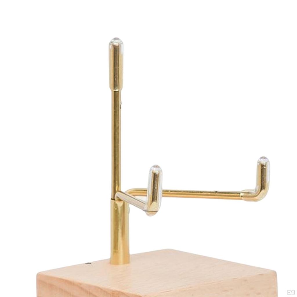 Display Holder Wooden Square Base Storage Rack for Fossils Specimens Agate
