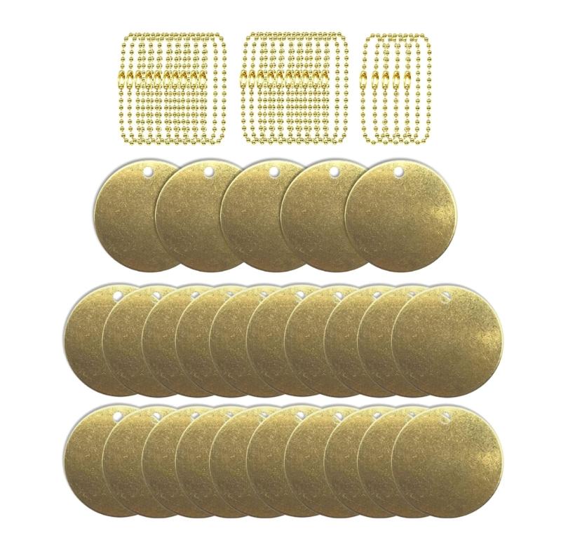Personalized Jewelry Disc Decorations Stable Stamping Blanks Brass Blanks Discs for Artistic Jewelry Making and Crafting