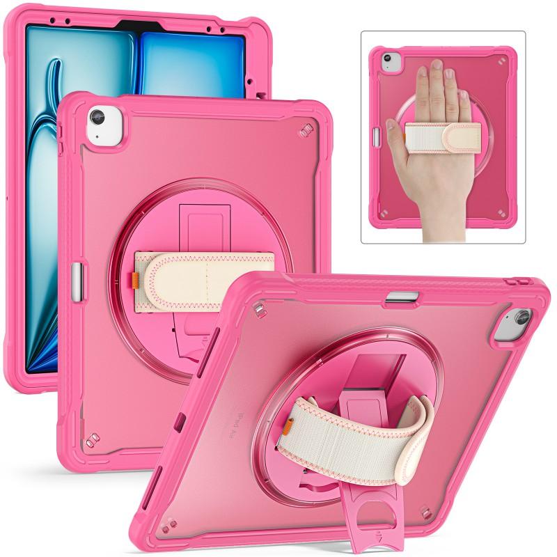 IPad Air 13 Hülle mit drehbarem Handgriffständer Stoßfest Vollabdeckung Pro 11 M4 Schlanke Matte Schutzhülle
