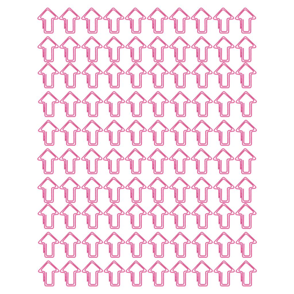 100Pcs Paper Clips Cute Unique Shape Electroplating Process Lightweight Portable Metal Paperclip