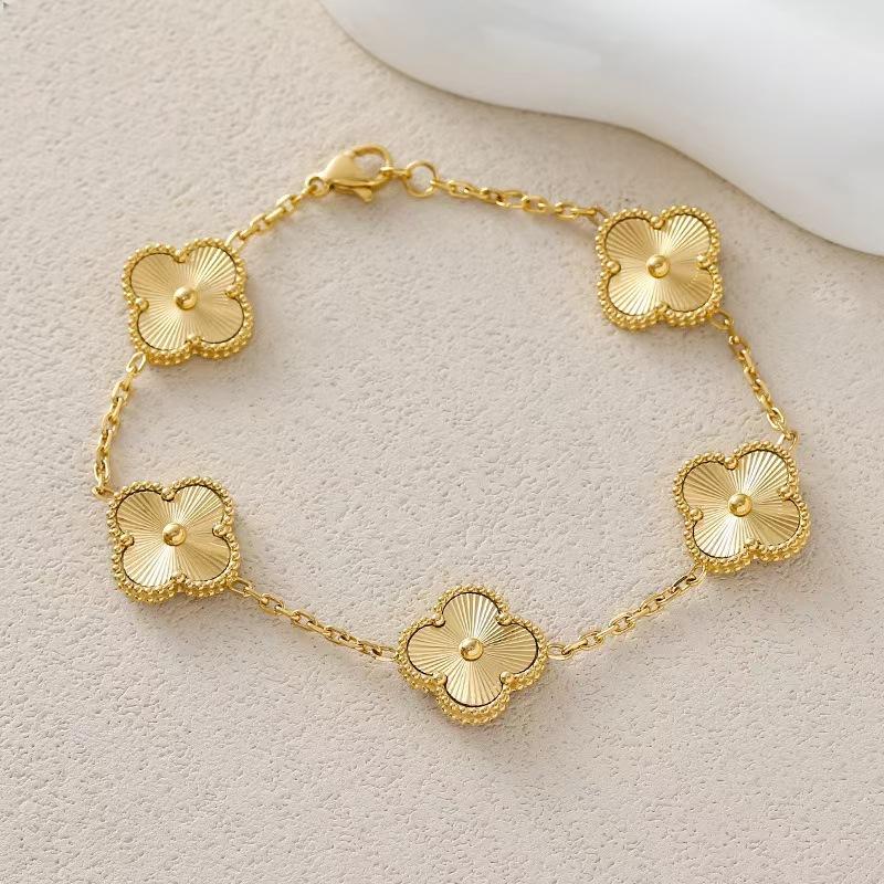 Lucky Four-leaf Clover Five-flower Bracelet - Tarnish-free Women's Bracelet