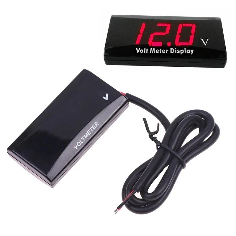 Digital Voltmeter 12V LED Display Voltage Meter Tester with Reverse Polarity Protection for Car Motorcycle Universal
