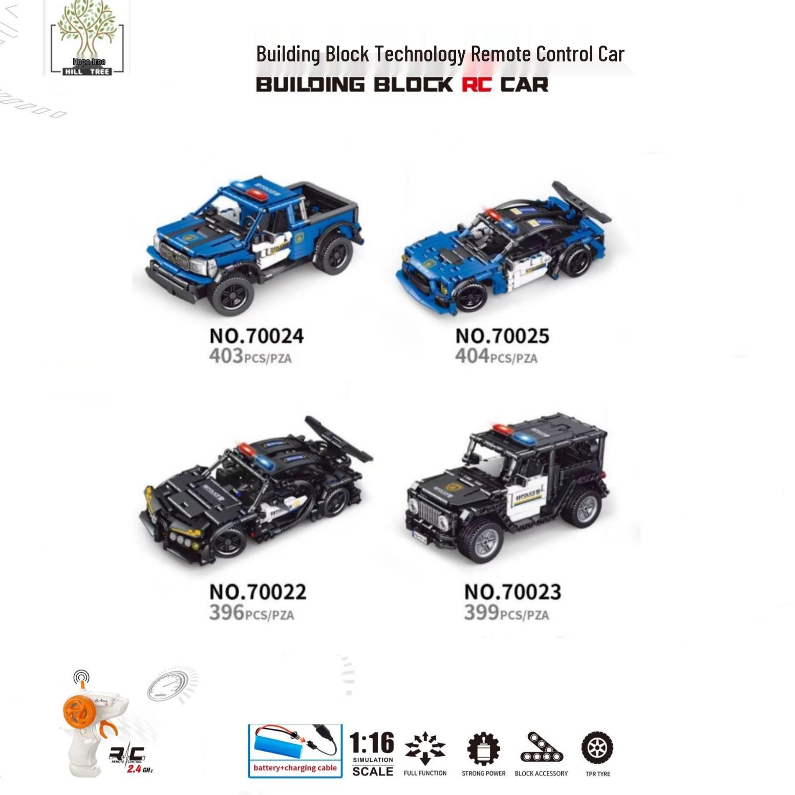 

1:16 Строительных блоков полицейской машины - DIY Модель с дистанционным управлением для детей