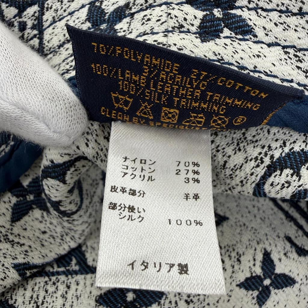 Excellent LOUIS VUITTON hat Monogram Bob Denim Hat Indigo blue Women S M77433 Used