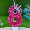 Pink Children's Birthday Number Candles Girl And Holders Surprises Candle Sparkles Cake Decoration Funny Lighting Lamps Candles