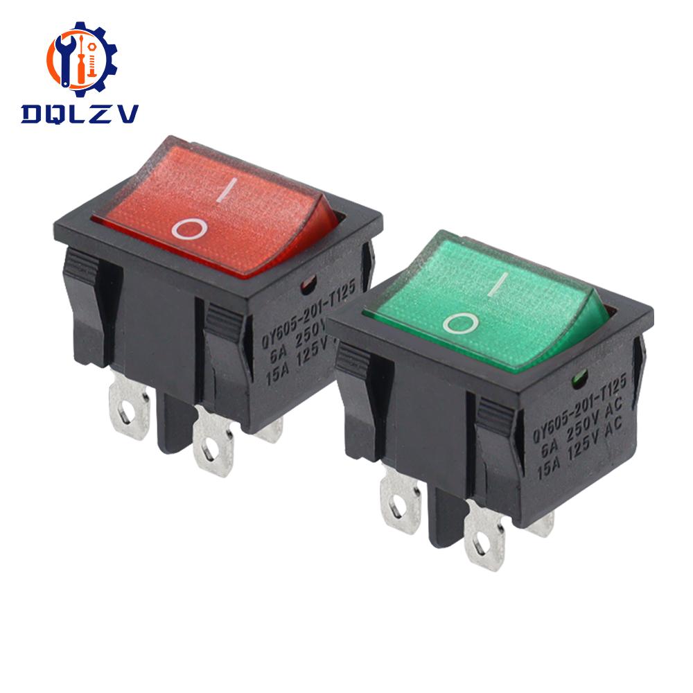 KCD5 4Pin 6Pin 2 Position 3 Position 15A / 250VAC 21x24mm 21 * 24mm Rock Switches Kit On-Off On-Off-On