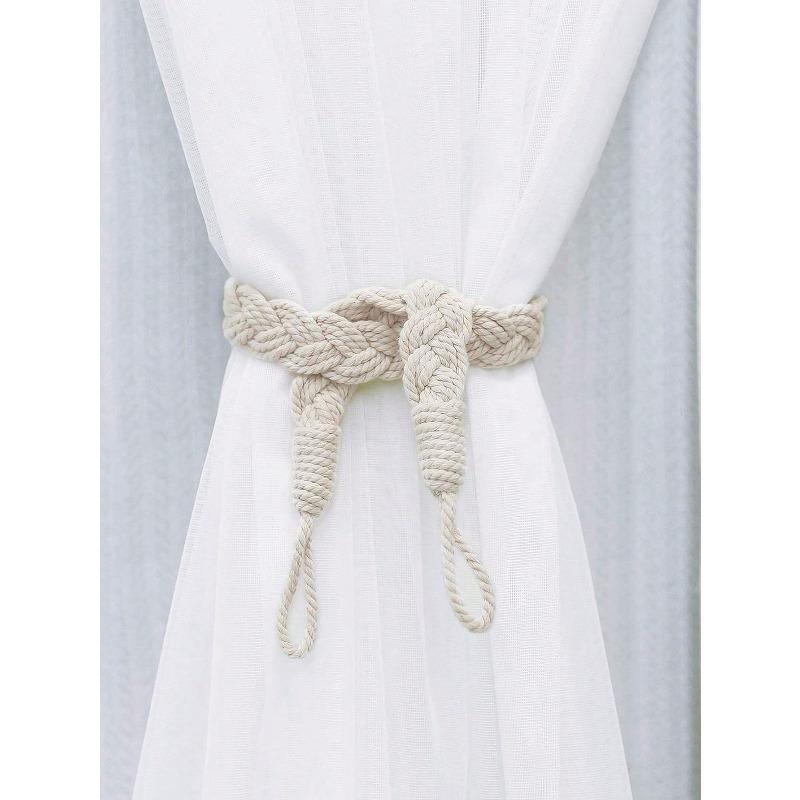 Handmade Braided Rope Curtain Tie Backs, Multiple Colors & Sizes Available, Suitable For Curtain Fixing