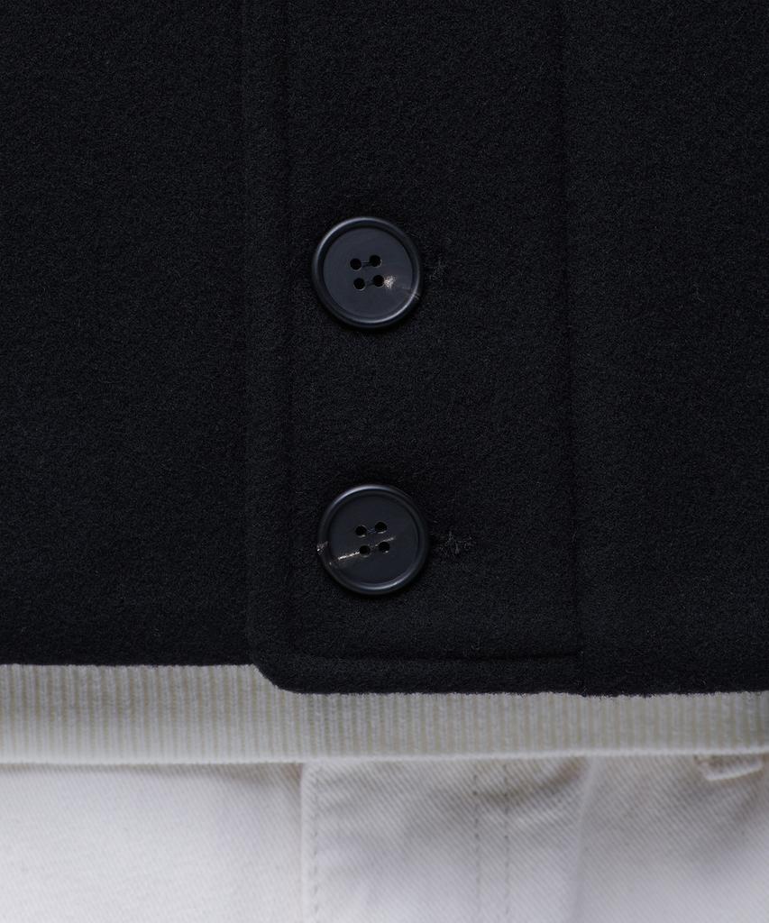 Musinsa Standard Cashmere Blend Oversized Minimal Blouson Jacket [Black]