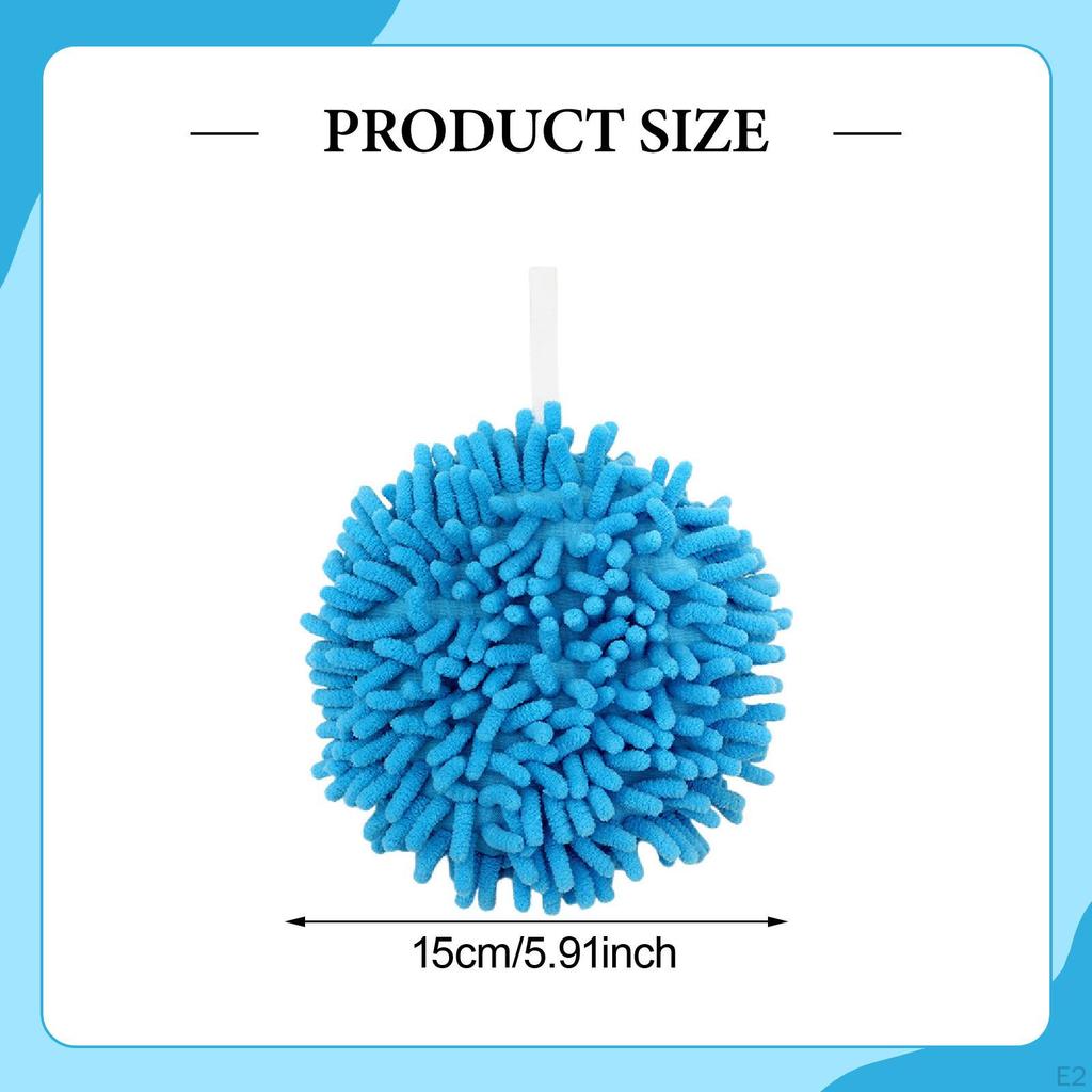 A Beautiful And Versatile Chenille Hand Towel with Hand-drying Ball, for Kitchen, Shower, Laundry,