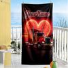 Peterbilt Heavy Trucks Customize Your Name Beach Towel Super Soft & Absorbent