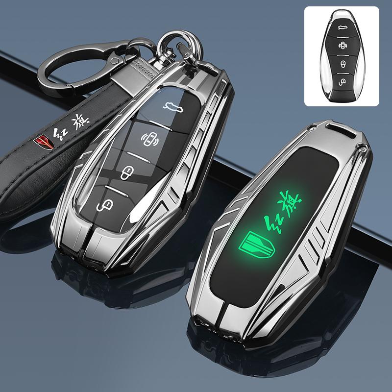 For Hongqi HS5 H5 H6 H9 EH7 HS7 H7 L5 HS3 L9 HQ9 Car Smart Remote Key Case Protection Cover Key Shell Keychain Accessories